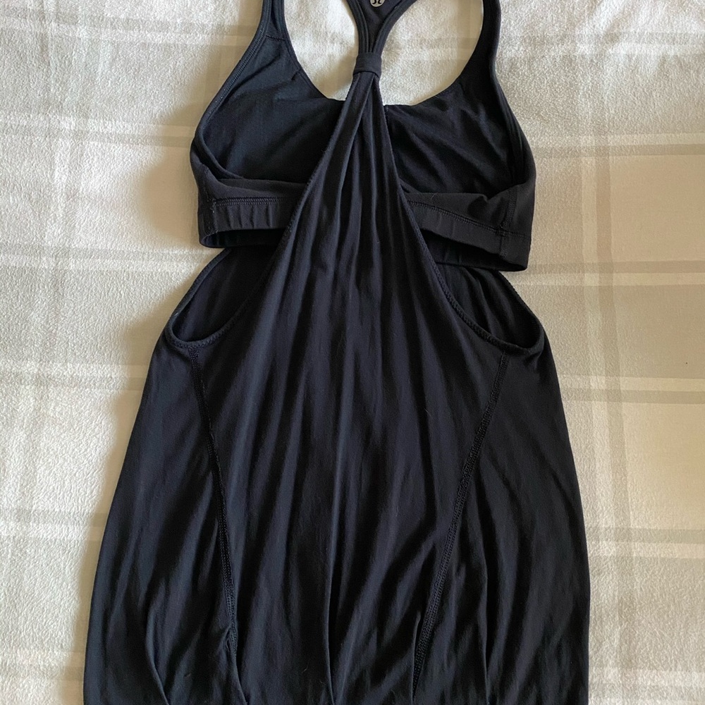 Lulu Lemon black sport bra and top connected
